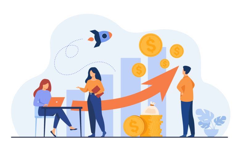 Illustrazione originale dedicata alla gestione e al risparmio.