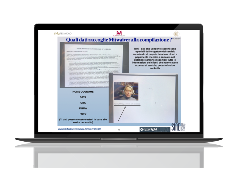 Interfaccia con documento e dati del firmatario.